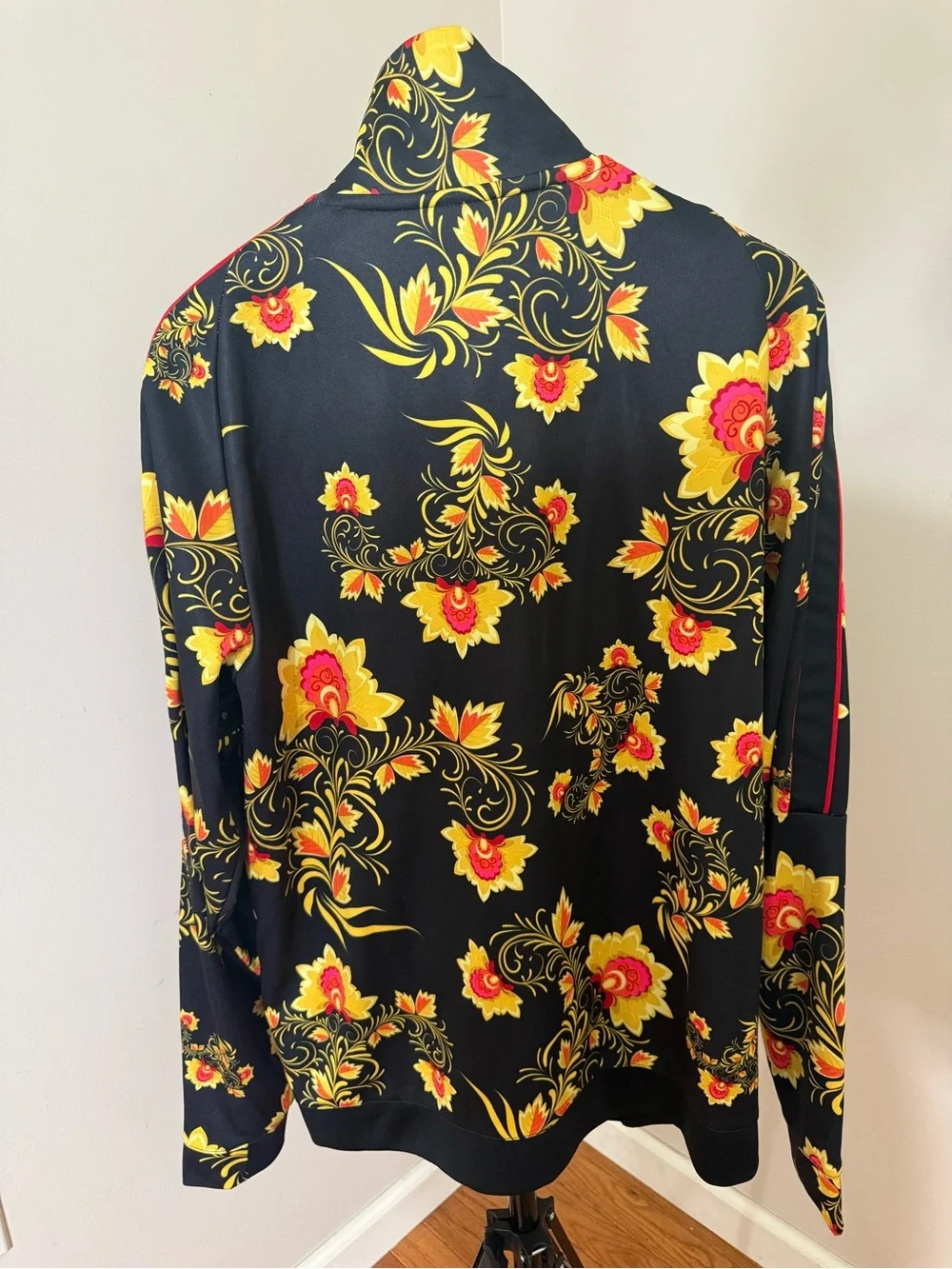 Rare Nike N98 Floral  Jacket Khokhloma Tribute Russian Brazil Black Mens size L